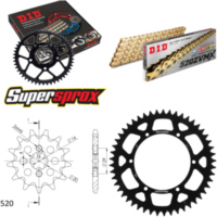 Kettensatz Alu schwarz für: KAWASAKI KX125 92-93 12-49-112 DID520ZVM-X(G&G) Endlos