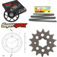 Kettensatz Alu schwarz für: KAWASAKI KX250 87-89/KX500 87 14-47-114 DID520NZ Clip