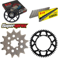 Kettensatz Alu schwarz für: KAWASAKI KX125 96-97 13-50-112 DID520VX3 Endlos