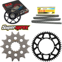 Kettensatz Alu schwarz für: KAWASAKI KX250 07-08 14-51-116 DID520NZ Clip
