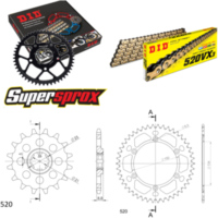 Chain Kit - ALU - black for: KAWASAKI KX500 84-84 15-46-120 DID520VX3(G&B) endless