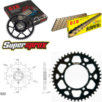 Kettensatz Alu schwarz für: KAWASAKI EL250 88-96 14-44-114 DID520VX3(G&B) Clip