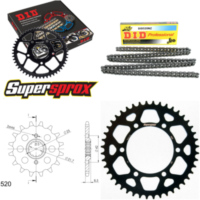 Kettensatz Alu schwarz für: KAWASAKI GPX250 R Ninja 88-02 14-44-106 DID520NZ Clip