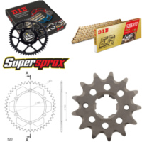 Chain Kit - ALU - black for: KAWASAKI KDX250 91-97 13-45-110 DID520ERT2(G&G) Clip