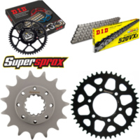 Kettensatz Alu schwarz für: KAWASAKI Z750 /S 04-06/Z750 A 15-43-112 DID520VX3 Endlos