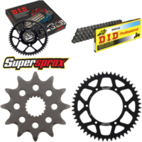 Kettensatz Alu schwarz für: SUZUKI RM125 88-91/RM125 06-13 12-51-114 DID520 Clip