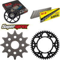 Kettensatz Alu schwarz für: SUZUKI RM-Z 250 07-09 12-48-114 DID520VX3 Endlos