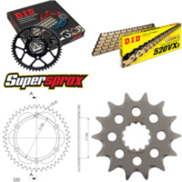 Chain Kit - ALU - black for: SUZUKI RGV250 89-93 14-43-114 DID520VX3(G&B) Clip