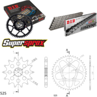 Chain Kit - ALU - black for: SUZUKI GSX-R 400 91-97 14-44-108 DID525ZVM-X rivet