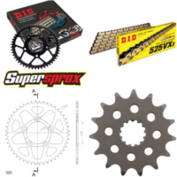 Kettensatz Alu schwarz für: SUZUKI GSF650 A /SA ABS 07- 15-48-118 DID525VX3(G&B) Endlos