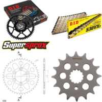 Kettensatz Alu schwarz für: SUZUKI GSX-R 1100 >530< 95-96 16-44-116 DID530VX3(G&B) Niet
