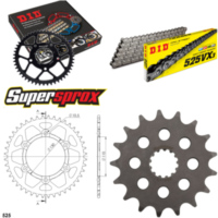 Kettensatz Alu schwarz für: SUZUKI GSX-S 1000 F / ABS 15- 17-44-116 DID525VX3 Endlos