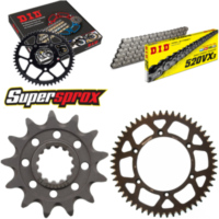 Kettensatz Alu schwarz für: Gas Gas EC125 97-99 13-52-118 DID520VX3 Clip
