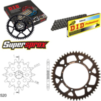 Chain Kit - ALU - black for: Gas Gas EC125 03-12 13-51-114 DID520 Clip