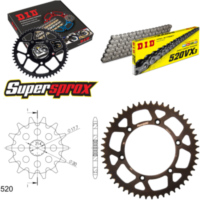 Chain Kit - ALU - black for: Gas Gas EC125 03-12 13-51-114 DID520VX3 rivet
