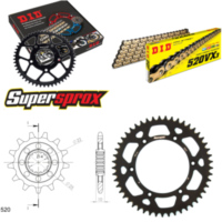 Chain Kit - ALU - black for: Gas Gas EC250 96-96 13-49-116 DID520VX3(G&B) rivet