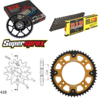 Chain Kit Stealth gold for: BETA RR125 Motard 07-14 13-50-126 DID428D Clip
