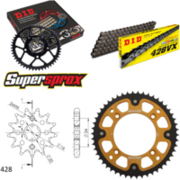 Kettensatz Stealth gold für: BETA RR125 Motard 07-14 13-50-126 DID428VX Niet