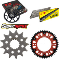 Chain Kit Stealth red for: BETA RR430 Enduro 13-15/RR450 13-48-112 DID520VX3 Clip