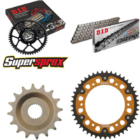Chain Kit Stealth gold for: APRILIA ETX350 Tuareg Wind 8 16-45-104 DID520ZVM-X endless
