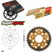 Kettensatz Stealth gold für: APRILIA RS125 Extrema/Replic 16-39-106 DID520ERT2(G&G) Clip
