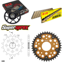 Kettensatz Stealth gold für: APRILIA RS125 Extrema/Replic 16-39-106 DID520VX3(G&B) Niet