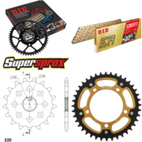 Kettensatz Stealth gold für: APRILIA RS125 Extrema/Replic 17-40-110 DID520ERT2(G&G) Clip