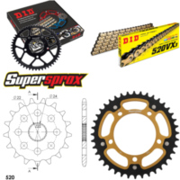 Chain Kit Stealth gold for: APRILIA RS125 Extrema/Replic 17-40-110 DID520VX3(G&B) Clip