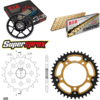 Kettensatz Stealth gold für: APRILIA RS125 Extrema/Replic 17-40-110 DID520ZVM-X(G&G) Niet