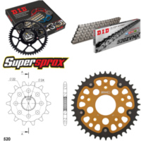 Kettensatz Stealth gold für: APRILIA Pegaso 125 89-99/Tua 14-40-104 DID520ZVM-X Niet