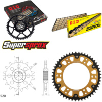 Chain Kit Stealth gold for: APRILIA Moto 6.5 Starck 95-00 16-49-108 DID520VX3(G&B) rivet