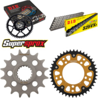 Kettensatz Stealth gold für: APRILIA Tuono V4 R ABS 11-14 16-42-110 DID525VX3 Niet