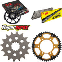 Chain Kit Stealth gold for: TRIUMPH Street Triple 675 10 16-47-118 DID525VX3 rivet
