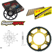 Chain Kit Stealth gold for: HONDA CR125 R 04-07 13-52-116 DID520VX3(G&B) Clip