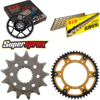 Kettensatz Stealth gold für: HONDA CR250 R 92-93 13-49-112 DID520VX3(G&B) Endlos