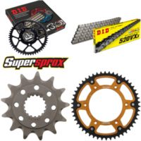 Chain Kit Stealth gold for: HONDA CR250 R 96-01/CR250 R 13-50-116 DID520VX3 Clip