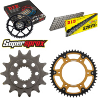 Kettensatz Stealth gold für: HONDA CR500 R 92-01 14-49-114 DID520VX3 Clip