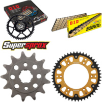Kettensatz Stealth gold für: HONDA XR250 R 90-95 13-48-108 DID520VX3(G&B) Endlos