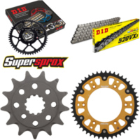 Kettensatz Stealth gold für: HONDA XR250 R 96-04 13-48-106 DID520VX3 Endlos