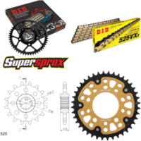 Chain Kit Stealth gold for: HONDA CB500 /R /S 94-03 15-40-108 DID525VX3(G&B) rivet
