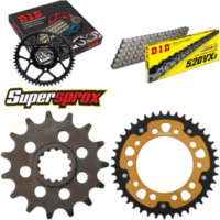 Kettensatz Stealth gold für: HONDA CB500 F /FA ABS 13-15/ 15-41-112 DID520VX3 Niet