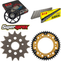 Chain Kit Stealth gold for: HONDA XR400 R 96-06 15-45-108 DID520VX3 Clip