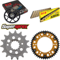 Chain Kit Stealth gold for: HONDA XL600 V Transalp 89-99 15-47-118 DID525VX3(G&B) rivet