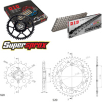 Chain Kit Stealth gold for: HONDA NX650 Dominator 88-88 15-45-108 DID520ZVM-X rivet