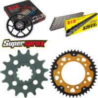 Kettensatz Stealth gold für: HONDA CBF600 /N /S 04-07 15-43-116 DID525VX3 Niet