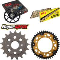 Kettensatz Stealth gold für: HONDA VT750 DC1 Black Widow 17-42-122 DID525VX3(G&B) Niet