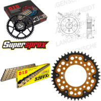 Kettensatz Stealth gold für: DUCATI 600 Monster /Dark 95-99 14-43-102 DID520VX3(G&B) Niet