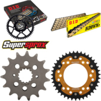 Kettensatz Stealth gold für: DUCATI 800 Sport /Supersport 15-39-098 DID520VX3(G&B) Niet
