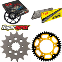 Kettensatz Stealth gold für: DUCATI Sport Touring ST2 97- 15-42-102 DID525VX3 Niet