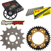 Kettensatz Stealth gold für: DUCATI 900 Monster i.e. 00-02 15-38-100 DID520VX3 Niet
